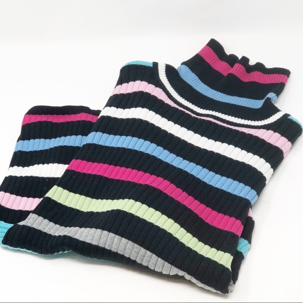 NEW TALBOTS Lucia Striped Long Sleeved Turtleneck - Picture 4 of 6